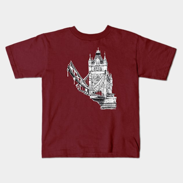 Tower Bridge, London Kids T-Shirt by LadyCaro1